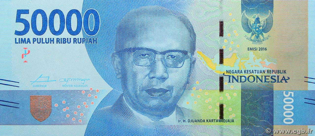 50000 Rupiah INDONESIEN  2016 P.159a ST