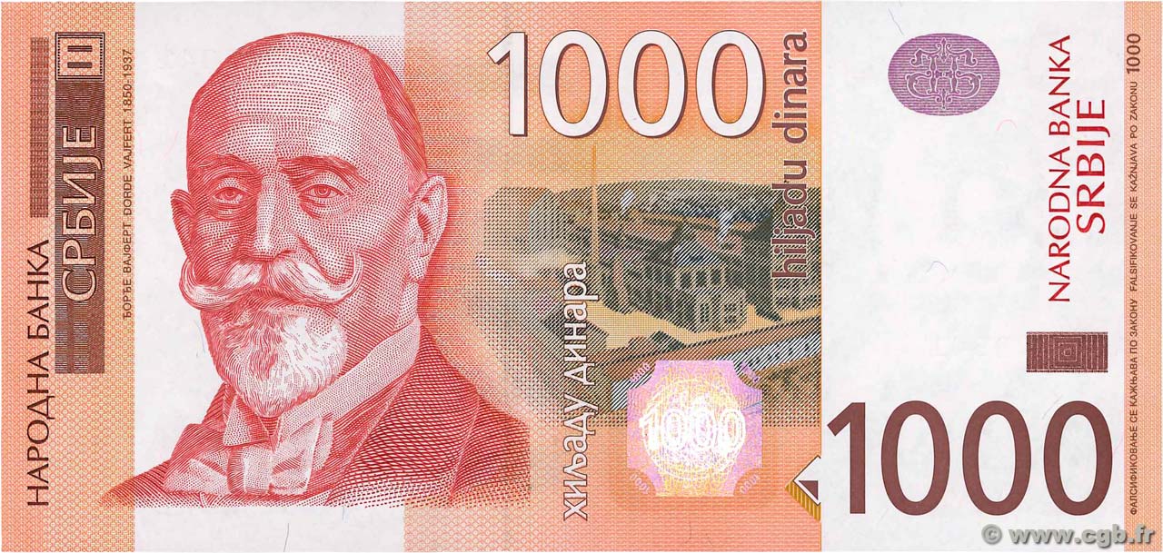 1000 Dinara SERBIEN  2006 P.52a ST