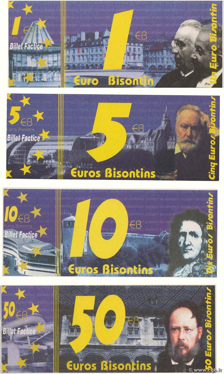 1-50 Euro Bisontin FRANCE regionalismo e varie  1998  q.FDC