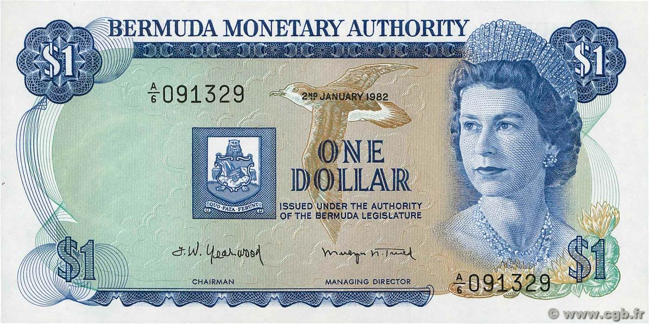 1 Dollar BERMUDAS  1982 P.28b SC+