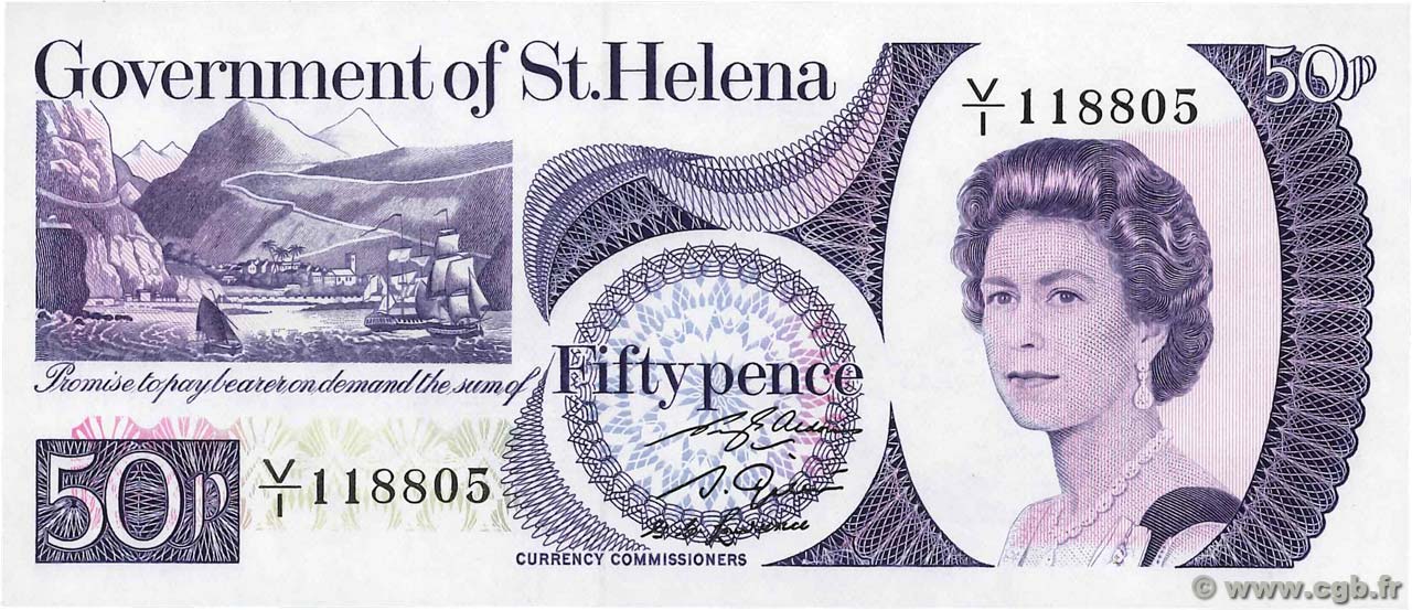 50 Pence ST HELENA  1979 P.05a XF+