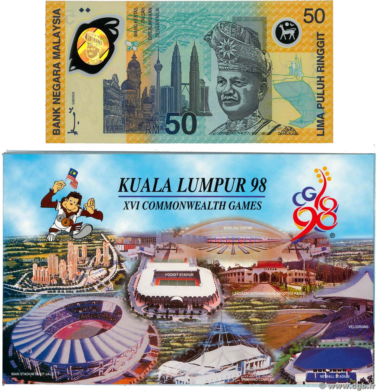 50 Ringgit MALAYSIA  1998 P.45 UNC