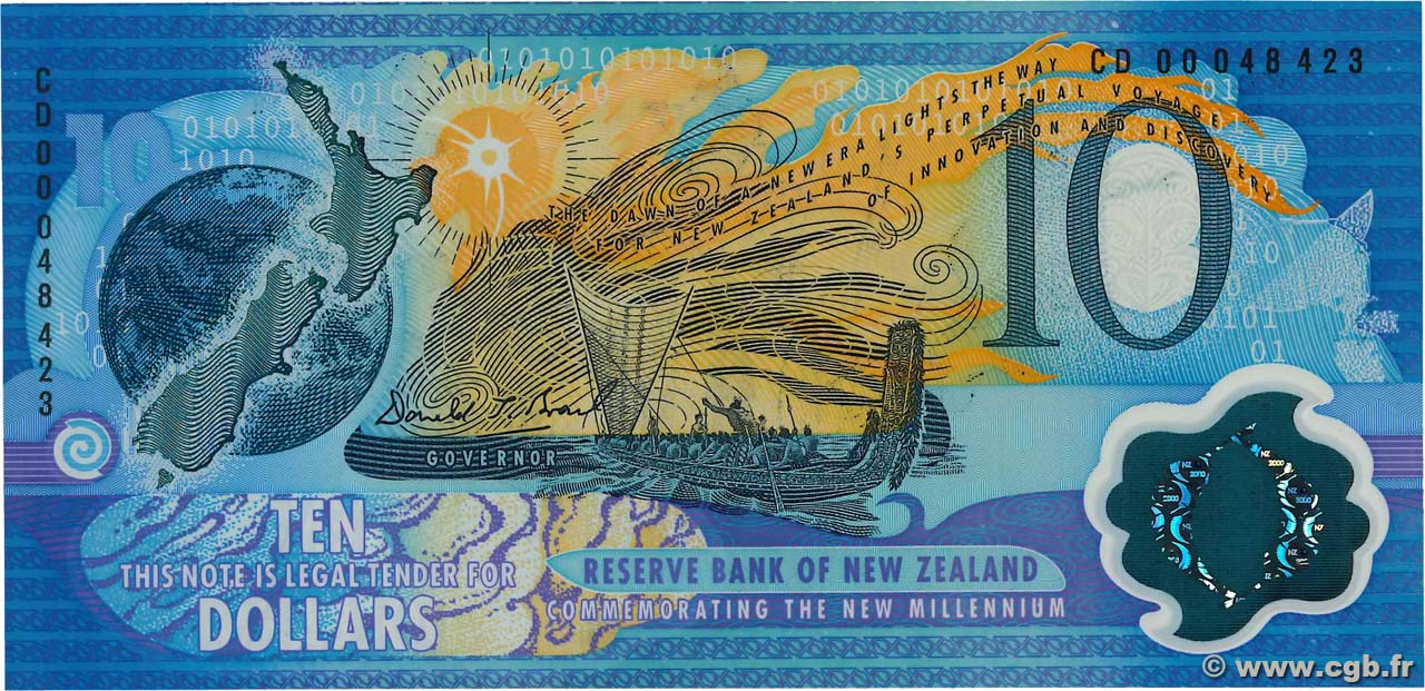 10 Dollars Commémoratif NEW ZEALAND  2000 P.190a UNC