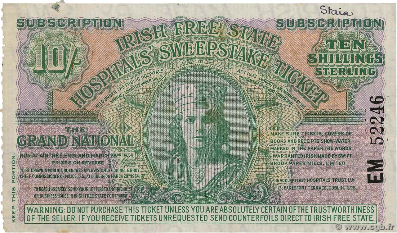 10 Shillings IRELAND REPUBLIC  1934  VF