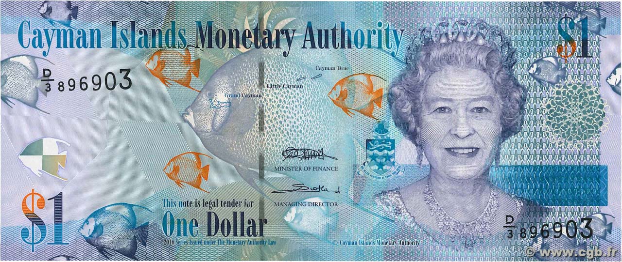 1 Dollar CAYMANS ISLANDS  2010 P.38c UNC