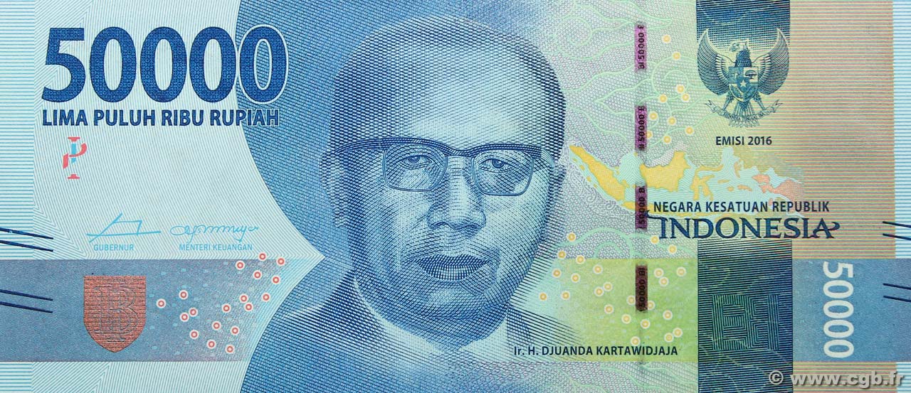 50000 Rupiah INDONESIEN  2016 P.159a ST