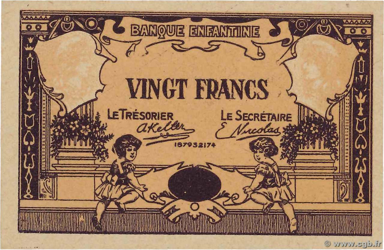 20 Francs FRANCE regionalism and various  1900  UNC