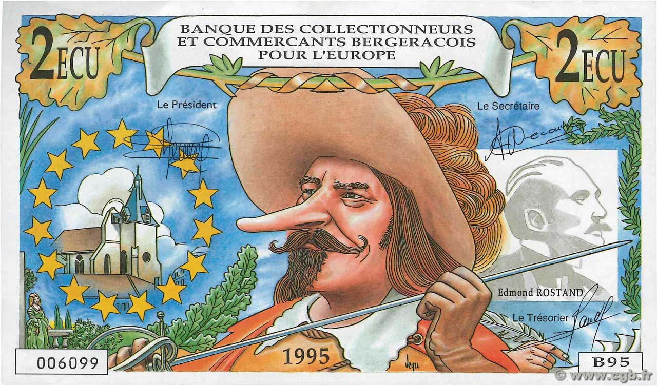 2 Ecu FRANCE regionalism and miscellaneous  1995  XF