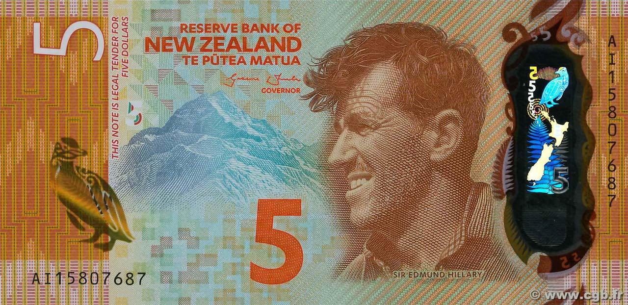 5 Dollars NEUSEELAND
  2015 P.191 ST