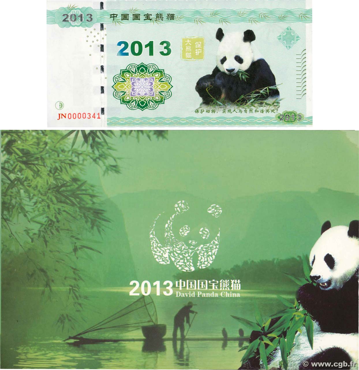 1 Yuan PANDA Set de présentation REPUBBLICA POPOLARE CINESE  2013  FDC