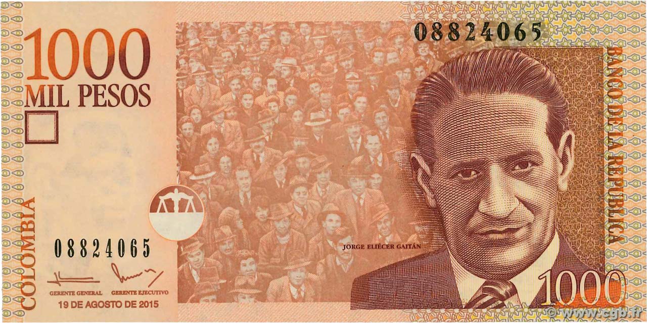 1000 Pesos COLOMBIE  2015 P.456t NEUF