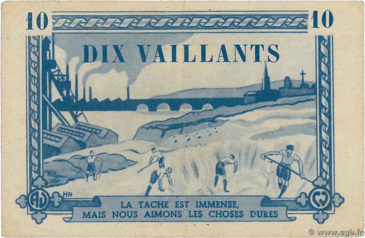 10 Vaillants FRANCE Regionalismus und verschiedenen  1930  SS