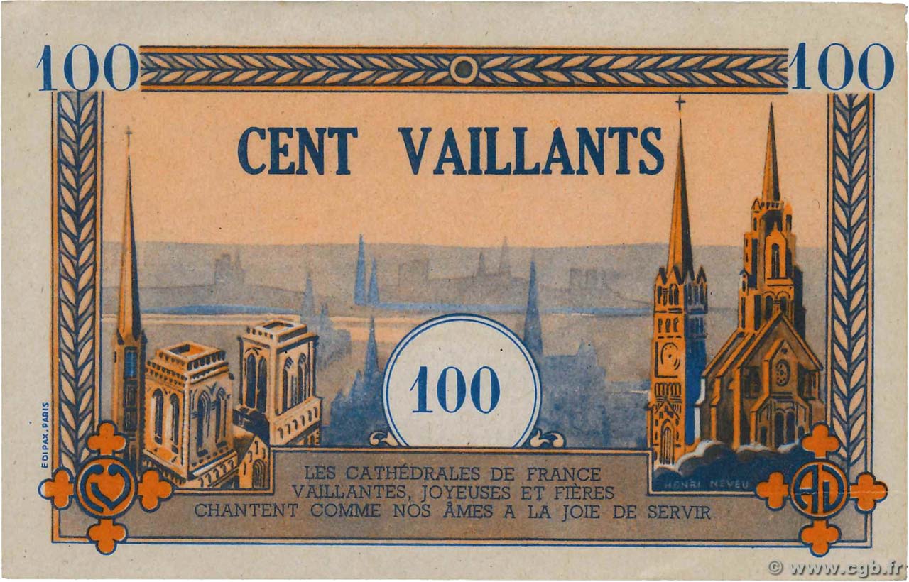 100 Vaillants FRANCE regionalism and miscellaneous  1930  XF