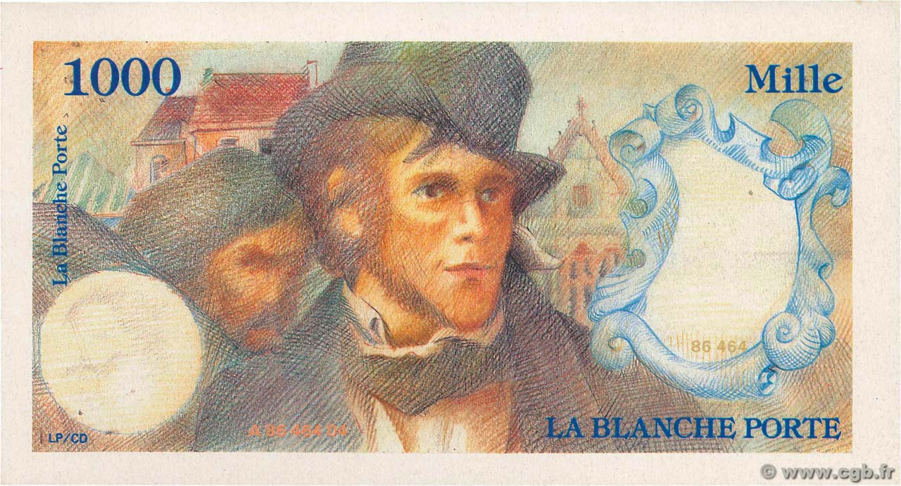 1000 (Francs) FRANCE regionalismo e varie  1990  AU