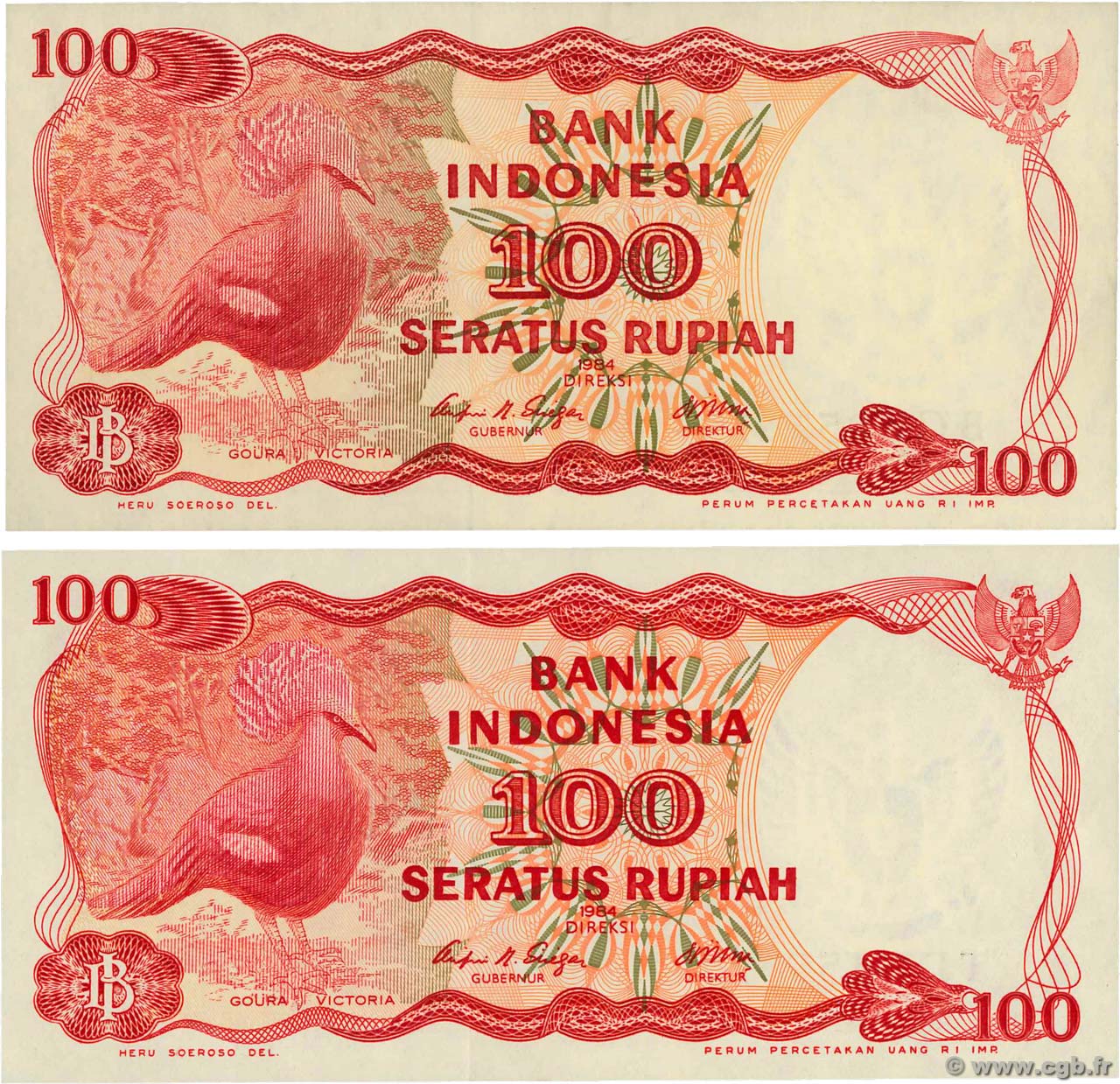 100 Rupiah INDONÉSIE  1984 P.122 SPL