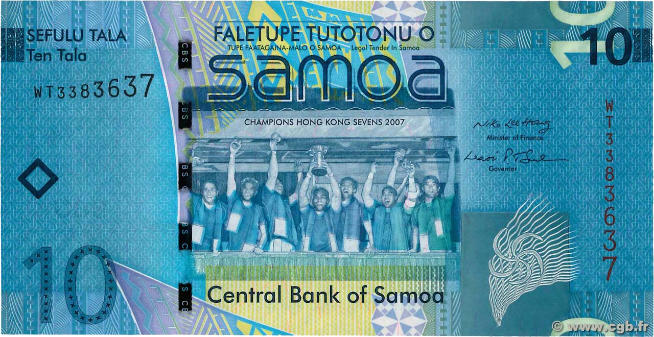 10 Tala SAMOA  2008 P.39a UNC