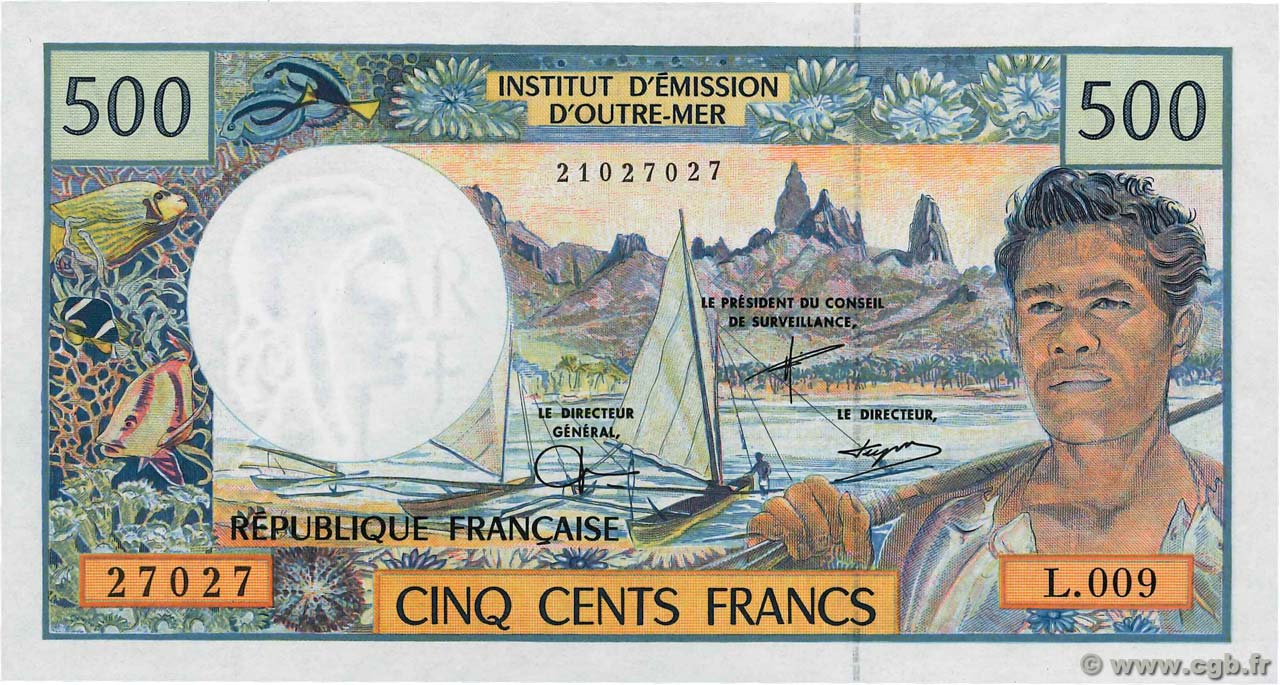 500 Francs POLYNÉSIE, TERRITOIRES D OUTRE MER  1992 P.01d NEUF