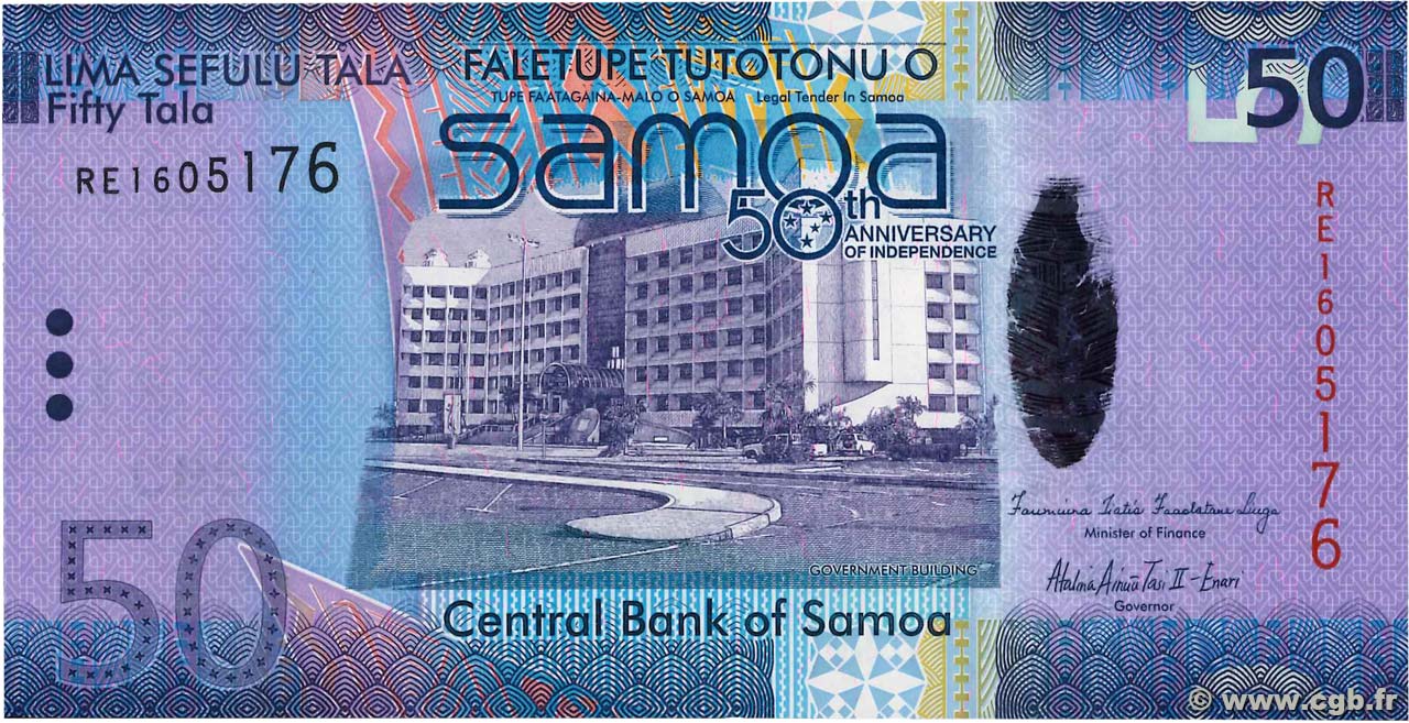 50 Tala SAMOA  2008 P.41a FDC
