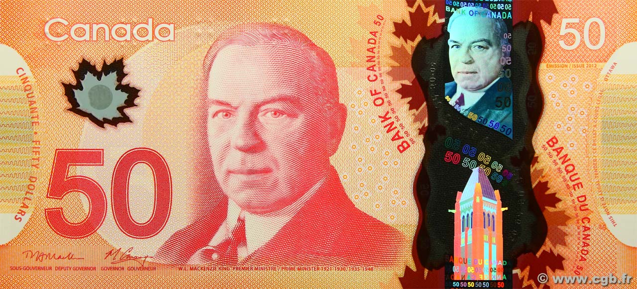 50 Dollars CANADA  2012 P.109a UNC