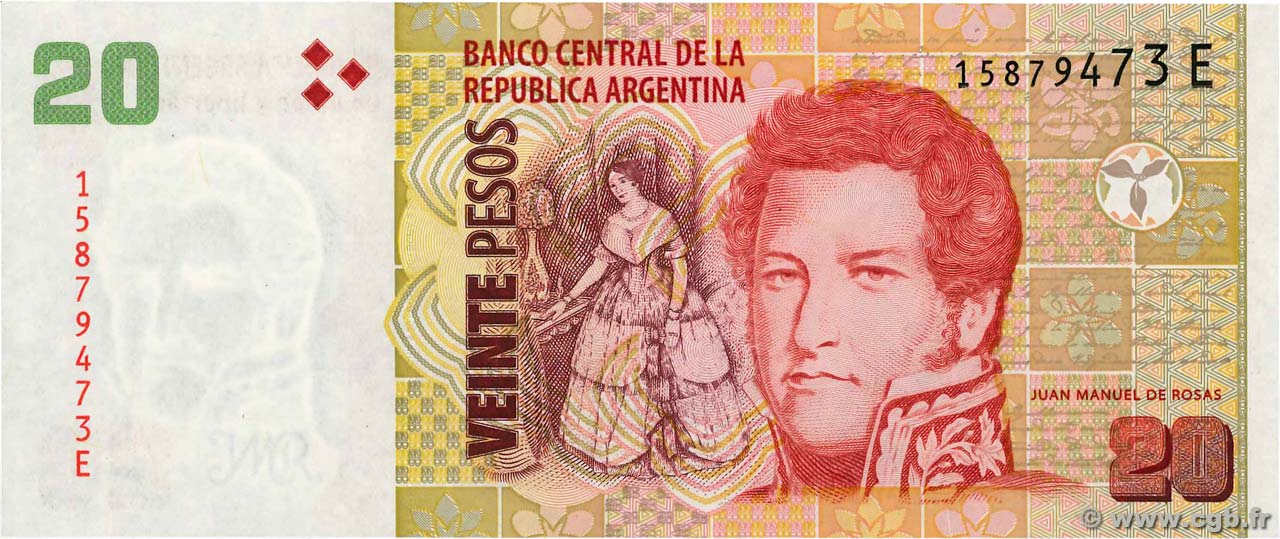 20 Pesos ARGENTINIEN  2013 P.355b ST