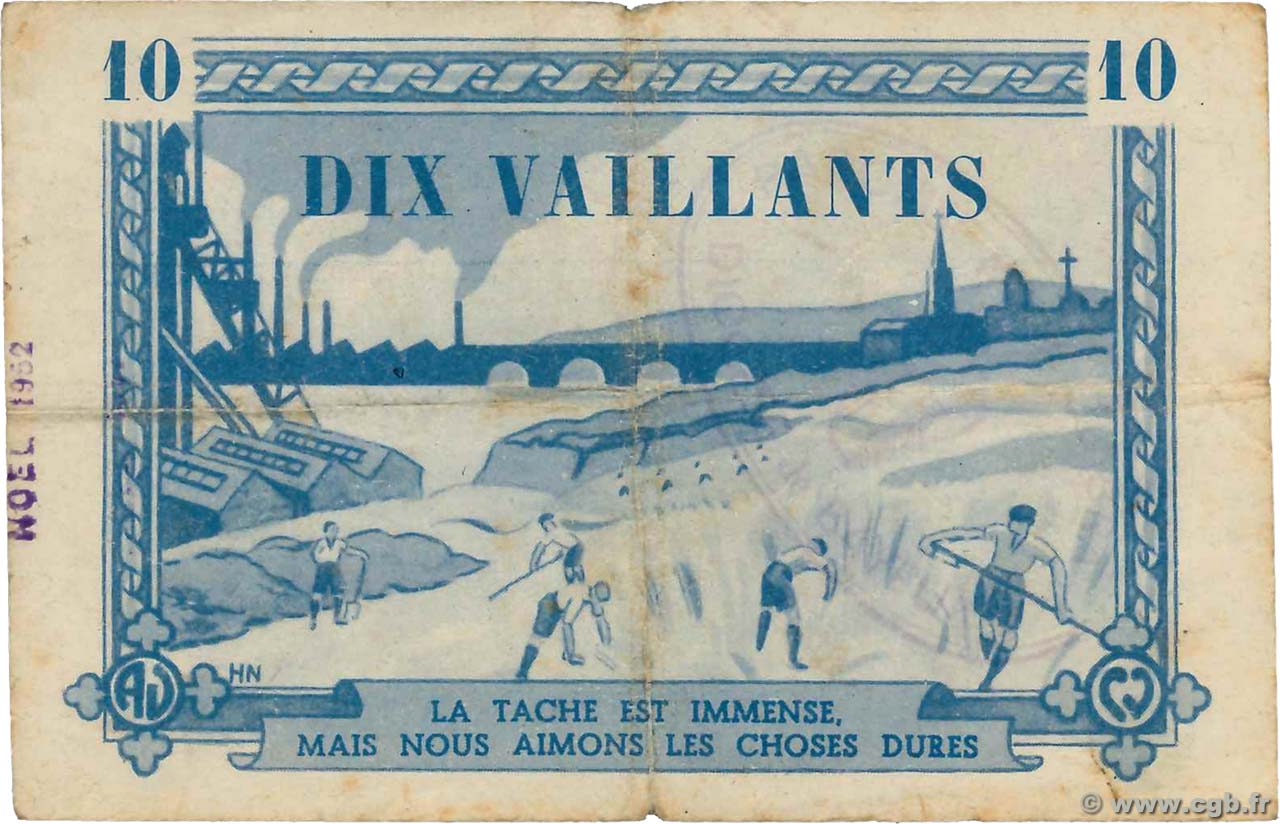 10 Vaillants FRANCE Regionalismus und verschiedenen  1930  S