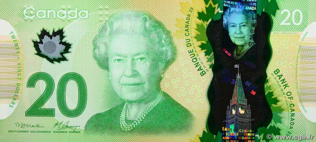 20 Dollars CANADA  2012 P.108a UNC