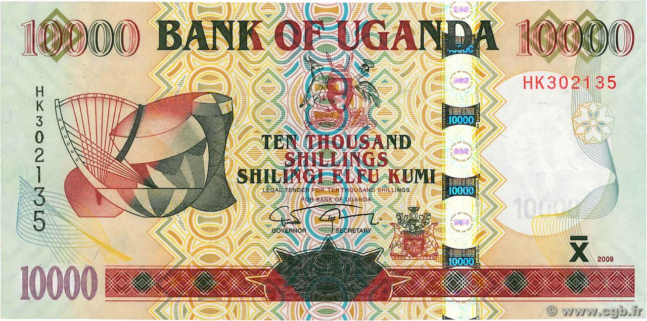 10000 Shillings UGANDA  2009 P.45c UNC