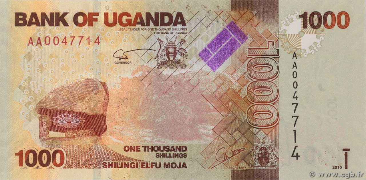1000 Shillings OUGANDA  2010 P.49a NEUF