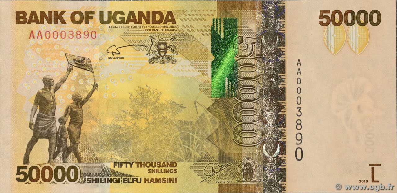50000 Shillings OUGANDA  2010 P.54a NEUF