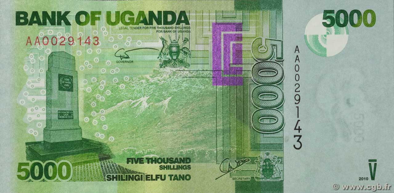 5000 Shillings OUGANDA  2010 P.51a NEUF