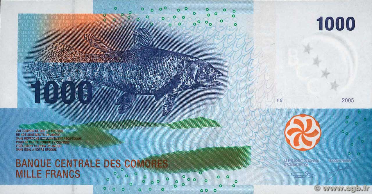 1000 Francs COMORES  2005 P.16a NEUF