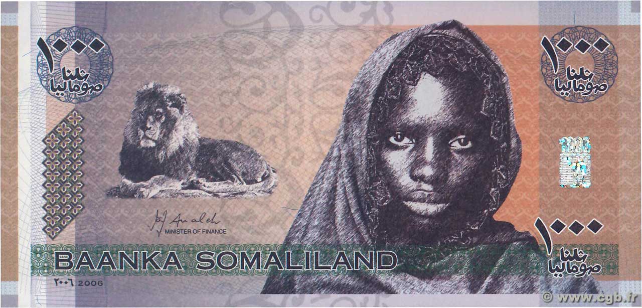1000 Shillings SOMALILAND  2006 P.CS1 NEUF