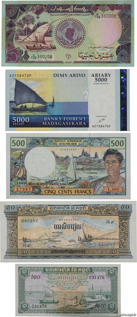 Lot de 5 billets  LOTS  1972 P.LOT NEUF