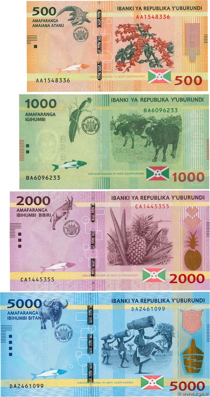 Burundi 2000 Francs Banknote 2015 UNC
