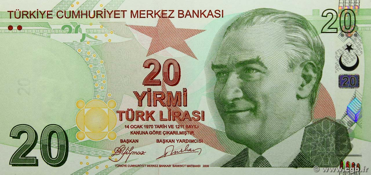 20 Lira TURQUIE  2009 P.224a NEUF
