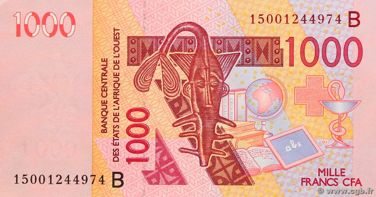 1000 Francs ÉTATS DE L AFRIQUE DE L OUEST  2015 P.215Bj NEUF