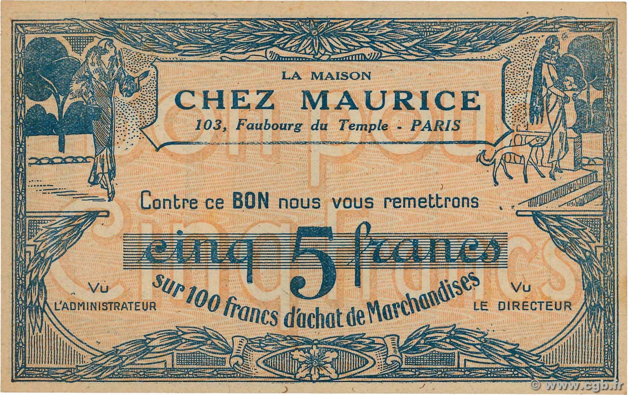 5 Francs FRANCE regionalismo e varie  1930  q.FDC