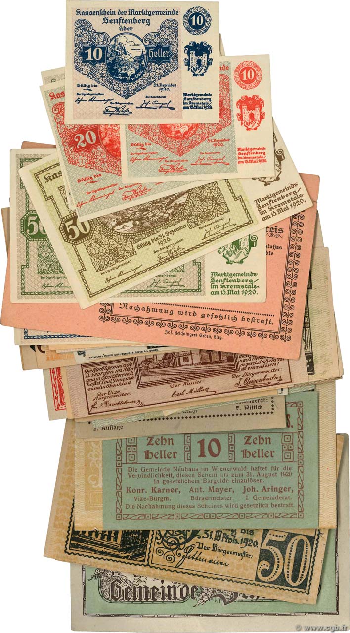 Lot de 50 Billets  AUSTRIA  1920  UNC-