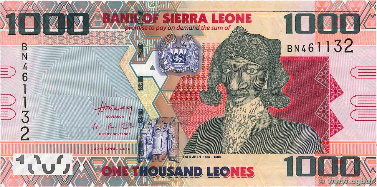 1000 Leones SIERRA LEONE  2010 P.30a NEUF