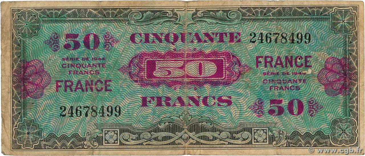 50 Francs FRANCE FRANCIA  1945 VF.24.01 RC