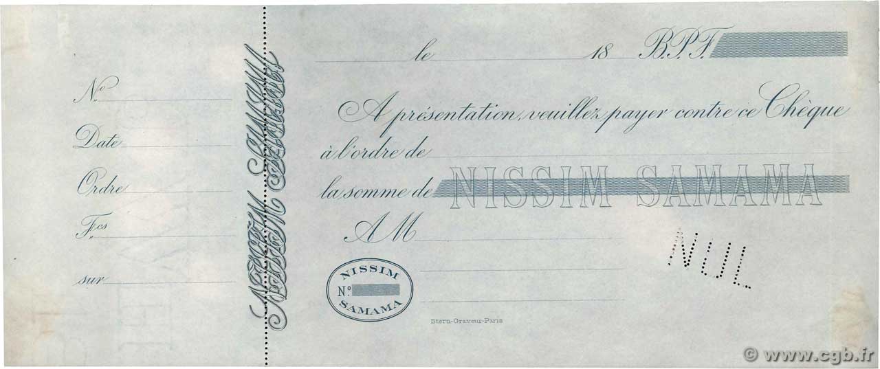 Francs Non émis FRANCE Regionalismus und verschiedenen Paris 1865 DOC.Chèque SS
