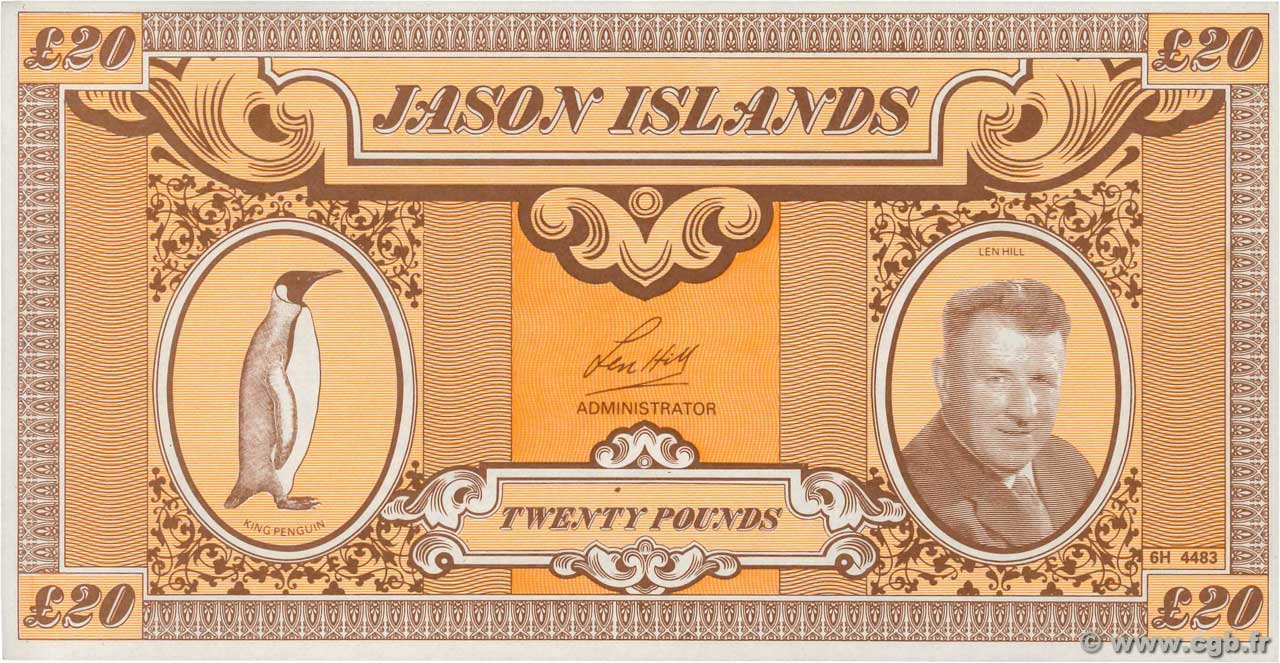 20 Pounds JASON ISLANDS  2007  UNC-
