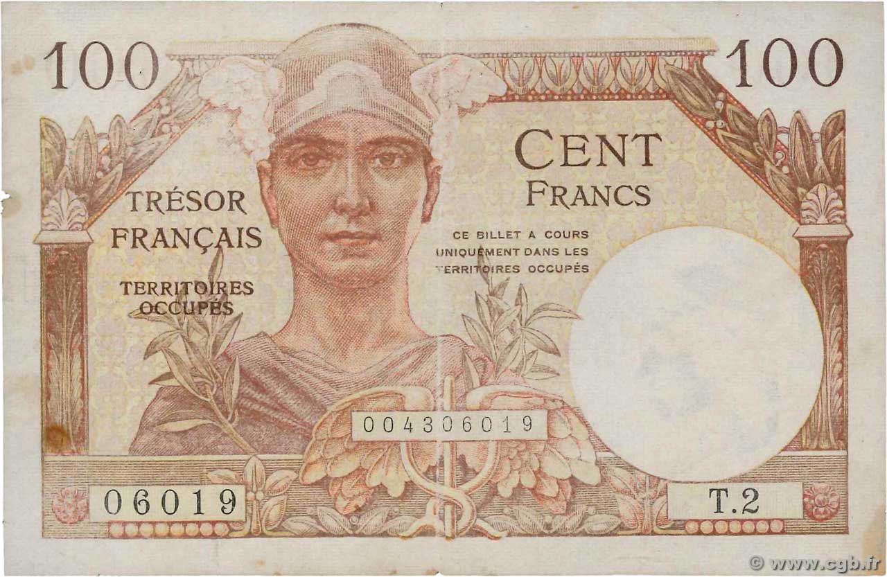 100 Francs TRÉSOR FRANÇAIS FRANCE  1947 VF.32.02 F