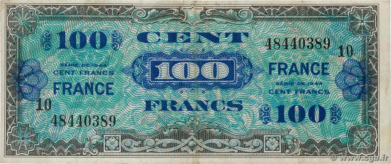 100 Francs FRANCE FRANCIA  1945 VF.25.10 BC+
