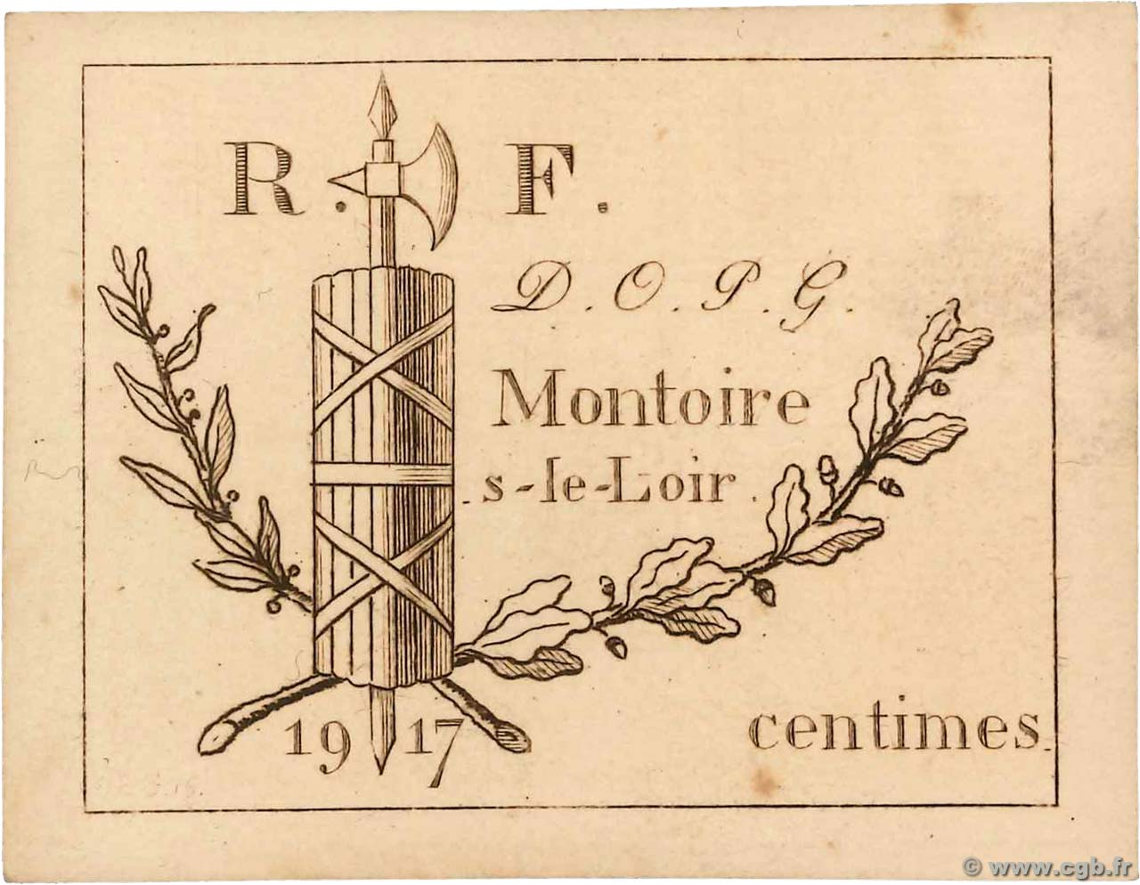 5 Centimes Essai FRANCE regionalism and various  1917 JPNEC.41.07 XF