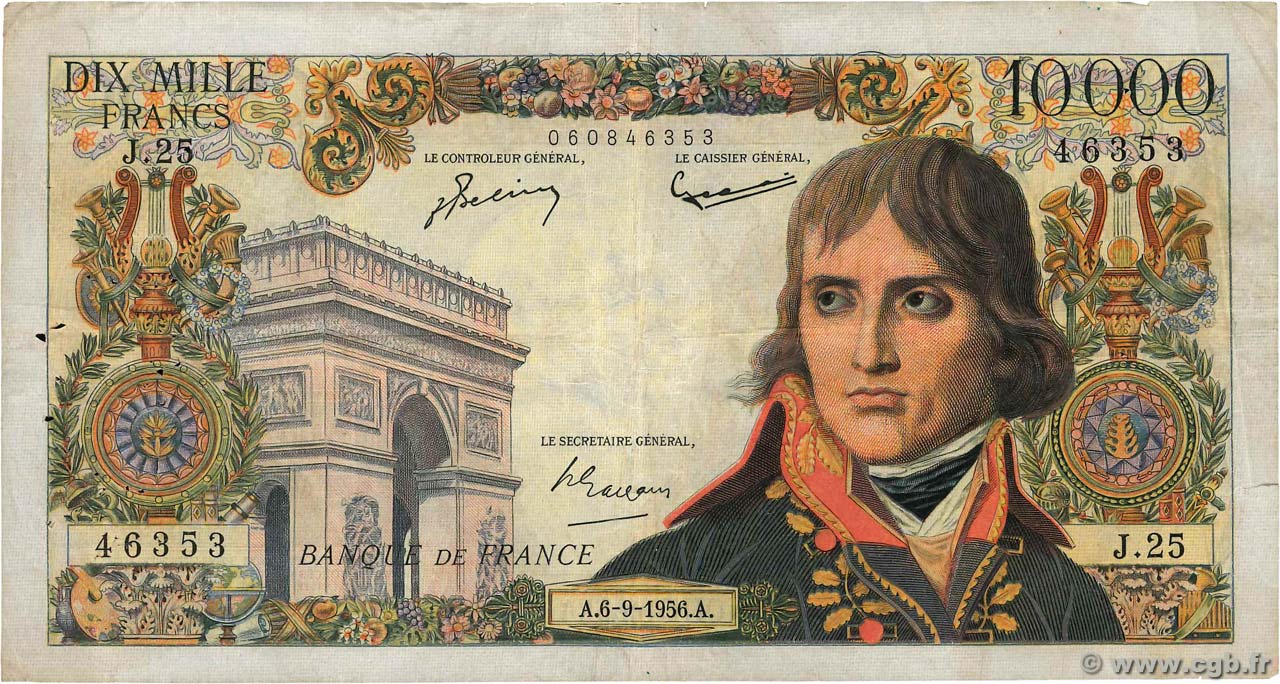 10000 Francs BONAPARTE FRANCE  1956 F.51.04 F