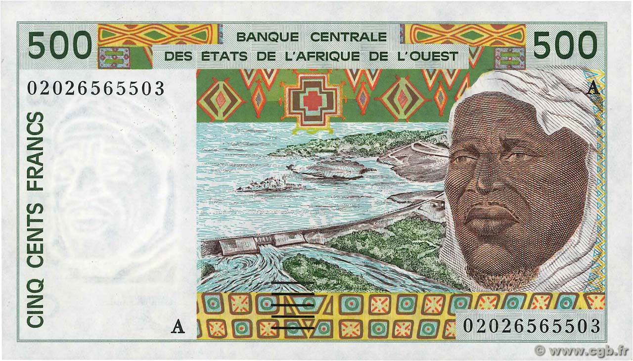 500 Francs WEST AFRICAN STATES  2002 P.110Am AU