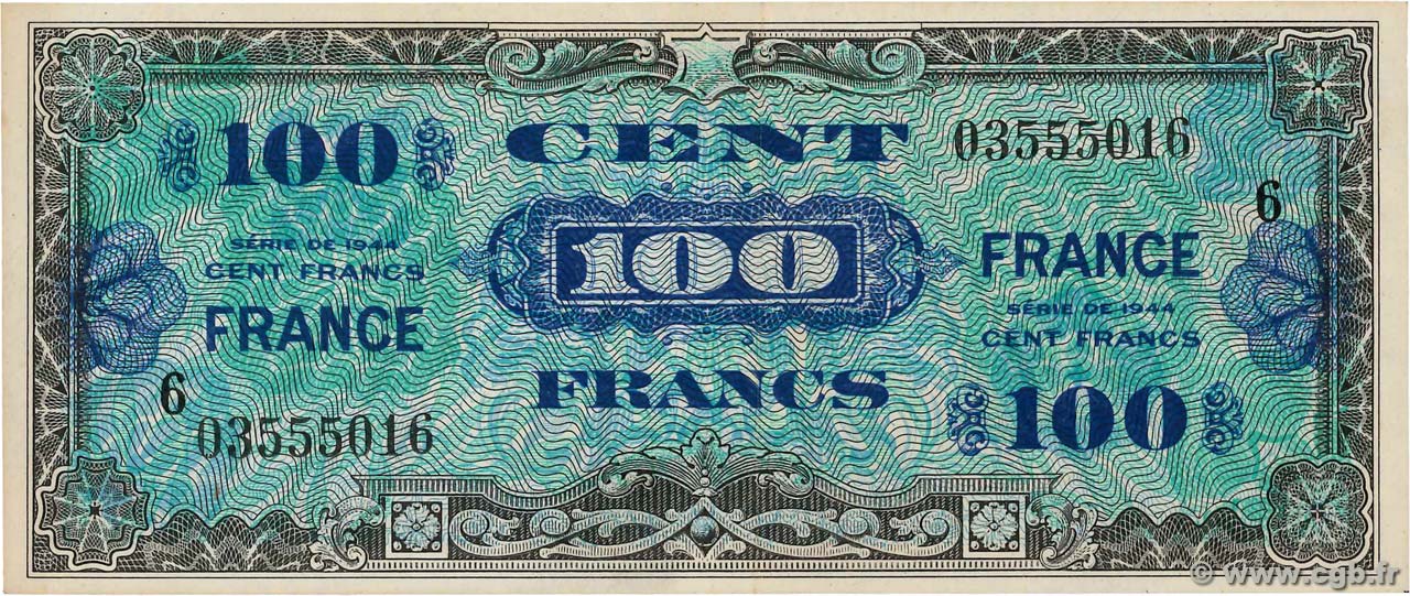 100 Francs FRANCE FRANCIA  1945 VF.25.06 MBC