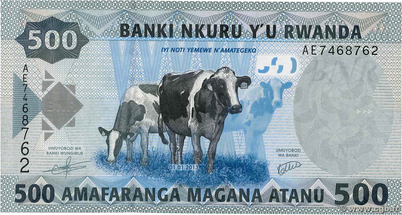500 Francs RWANDA  2013 P.38 UNC