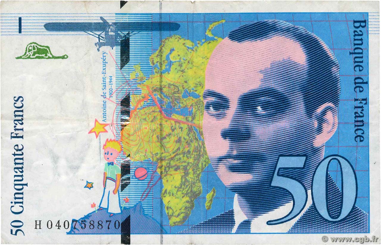 50 Francs SAINT-EXUPÉRY modifié FRANKREICH  1997 F.73.04 S